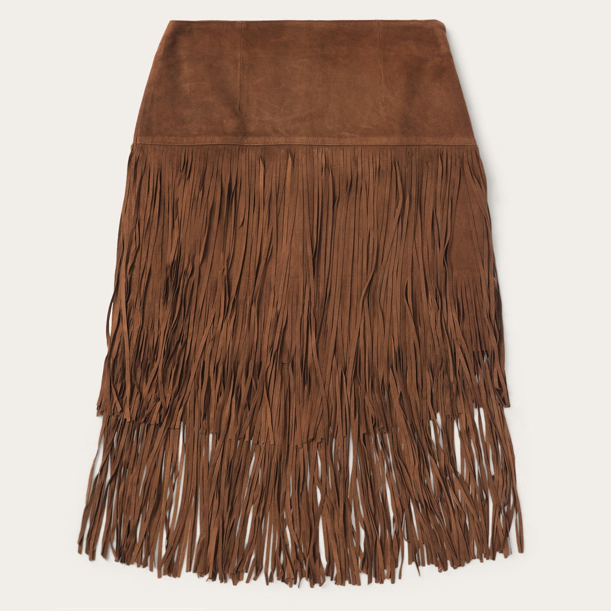 Suede Fringed Skirt Brown | Stetson