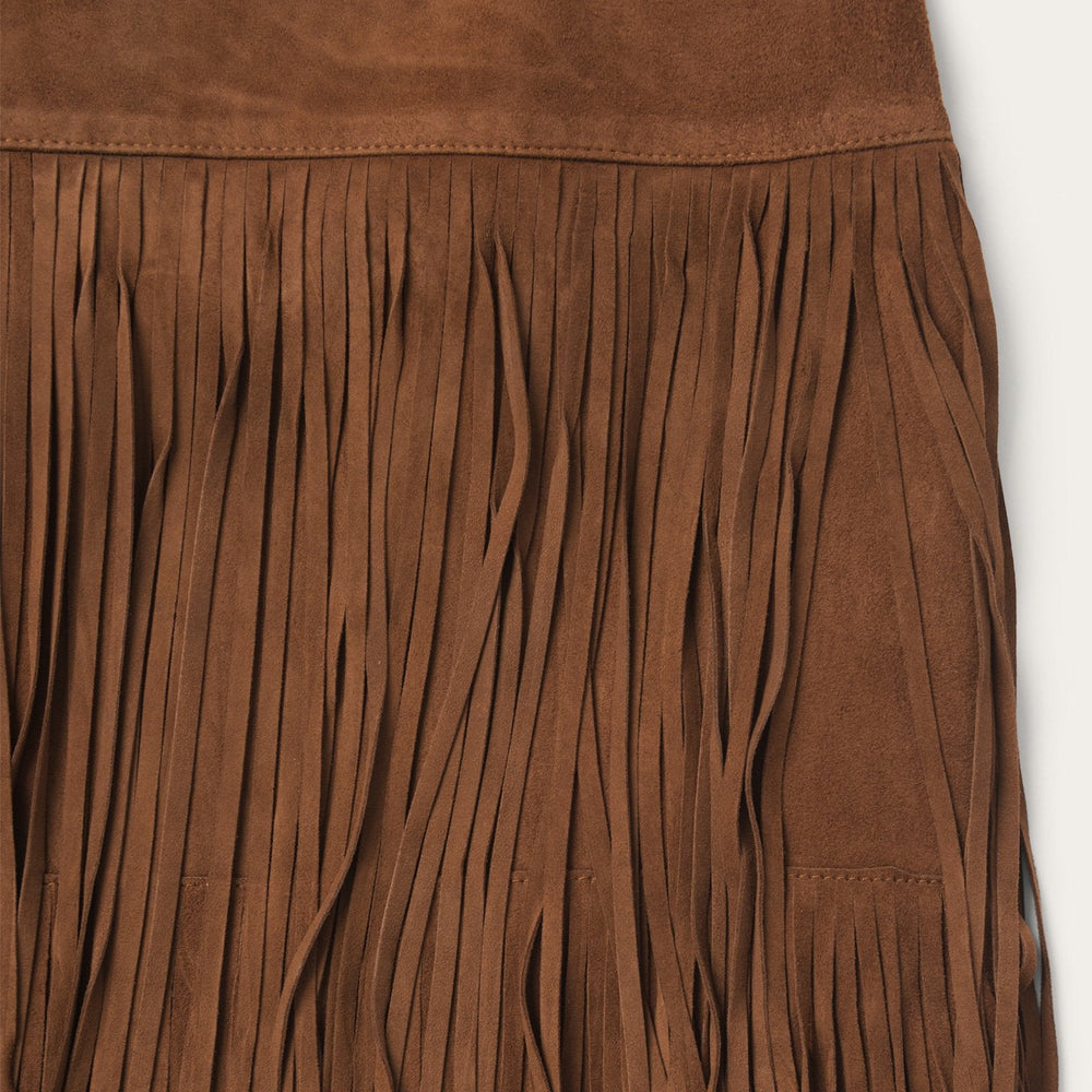 Suede Fringed Skirt Brown | Stetson