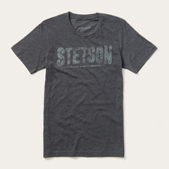 Distressed Stetson Graphic Tee Grey | Stetson