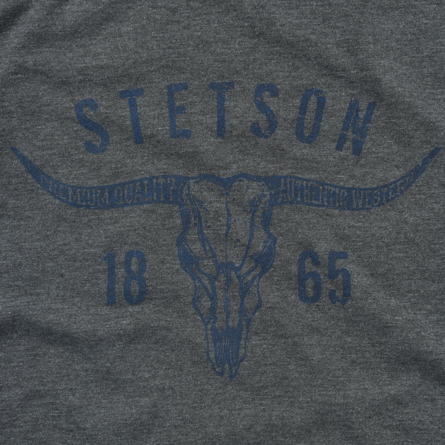 Longhorn Graphic Tee Grey | Stetson
