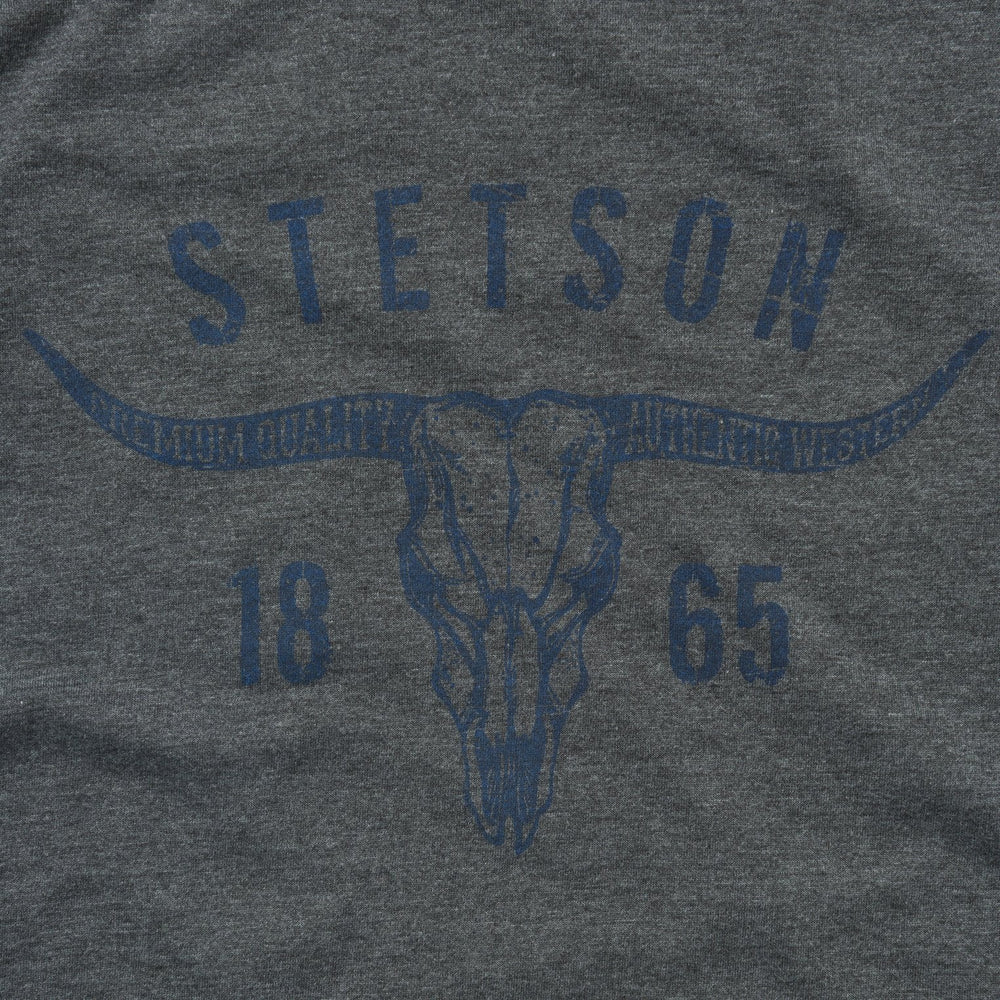 Longhorn Graphic Tee Grey | Stetson