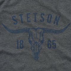 Longhorn Graphic Tee Grey | Stetson