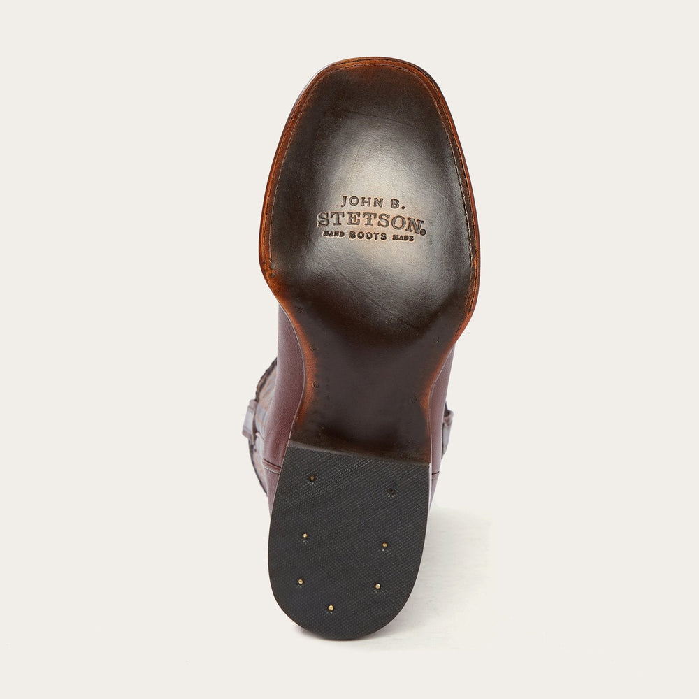 Denver Brown Goat Hand Stitched Cowboy Boot Brown | Stetson