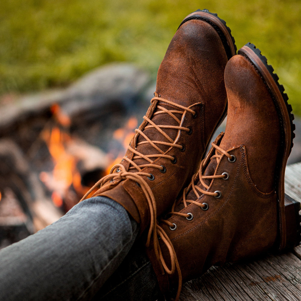 Sam Lace Up Brown Suede | Stetson