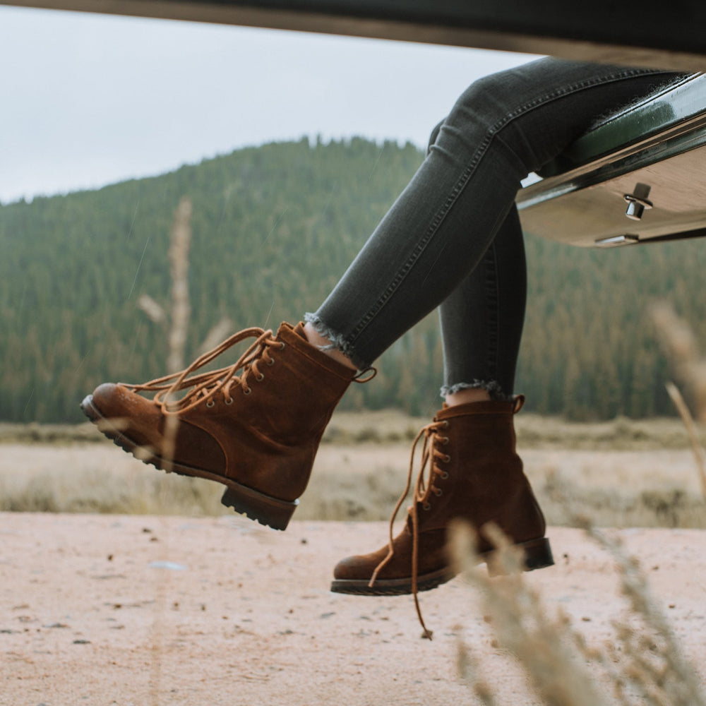 Sam Lace Up Brown Suede | Stetson