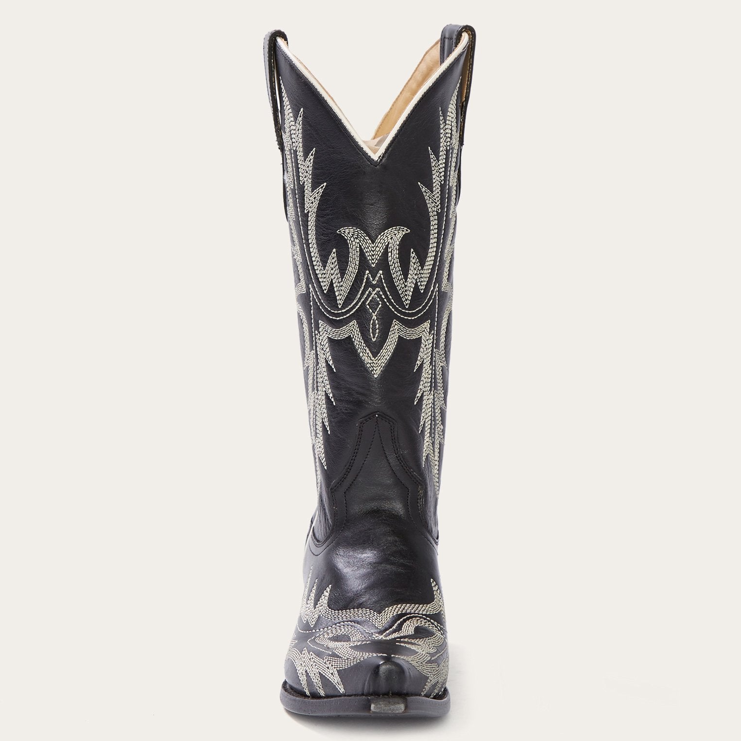 Tina Black & White Flame Embroidered Cowboy Boot Black | Stetson