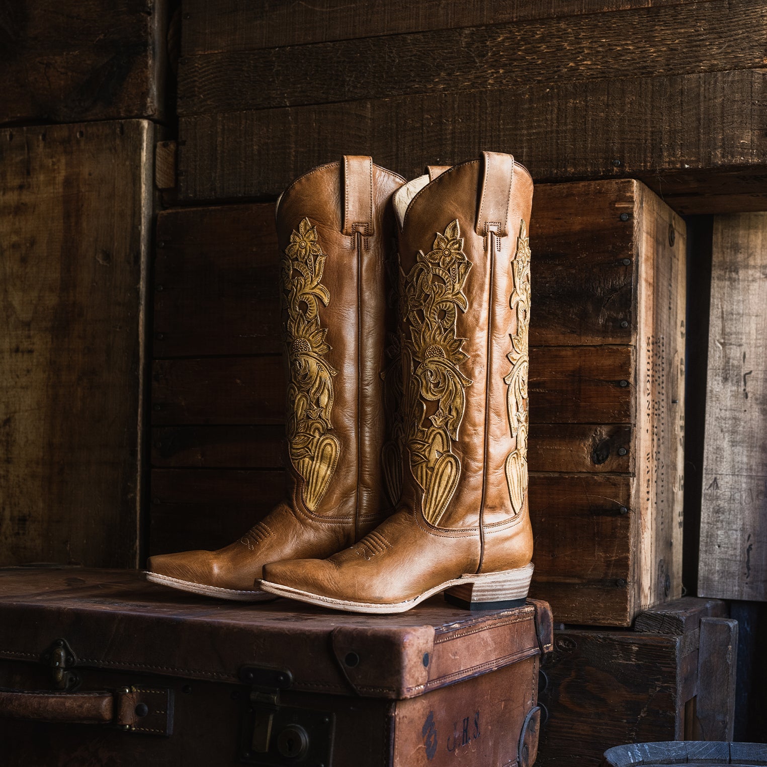 Jules Hand Tooled Leather Boot Brown | Stetson