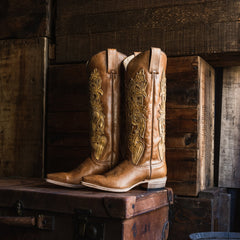 Jules Hand Tooled Leather Boot Brown | Stetson