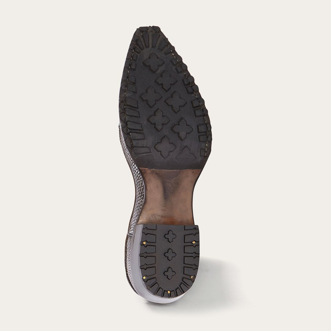 Dakota Brown Suede & Teju Cowboy Boot Brown | Stetson