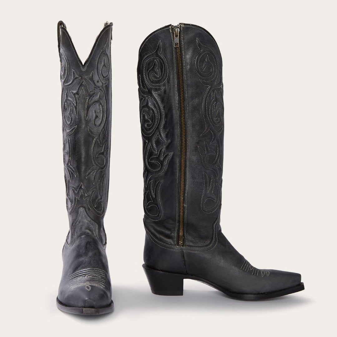 Blair Corded Side Zip Cowboy Boot Black | Stetson
