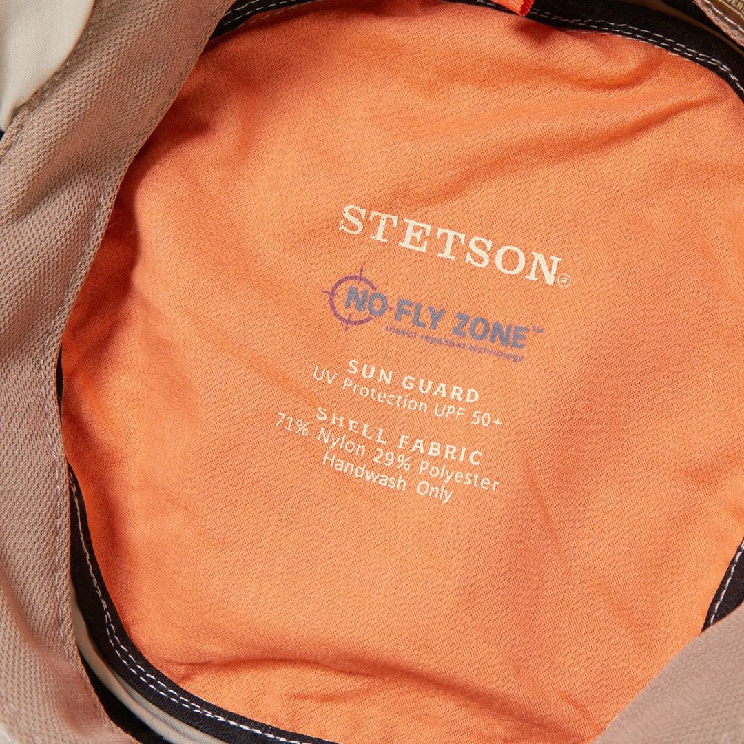 Switchback 'No Fly Zone' Mesh Bucket Hat Khaki | Stetson