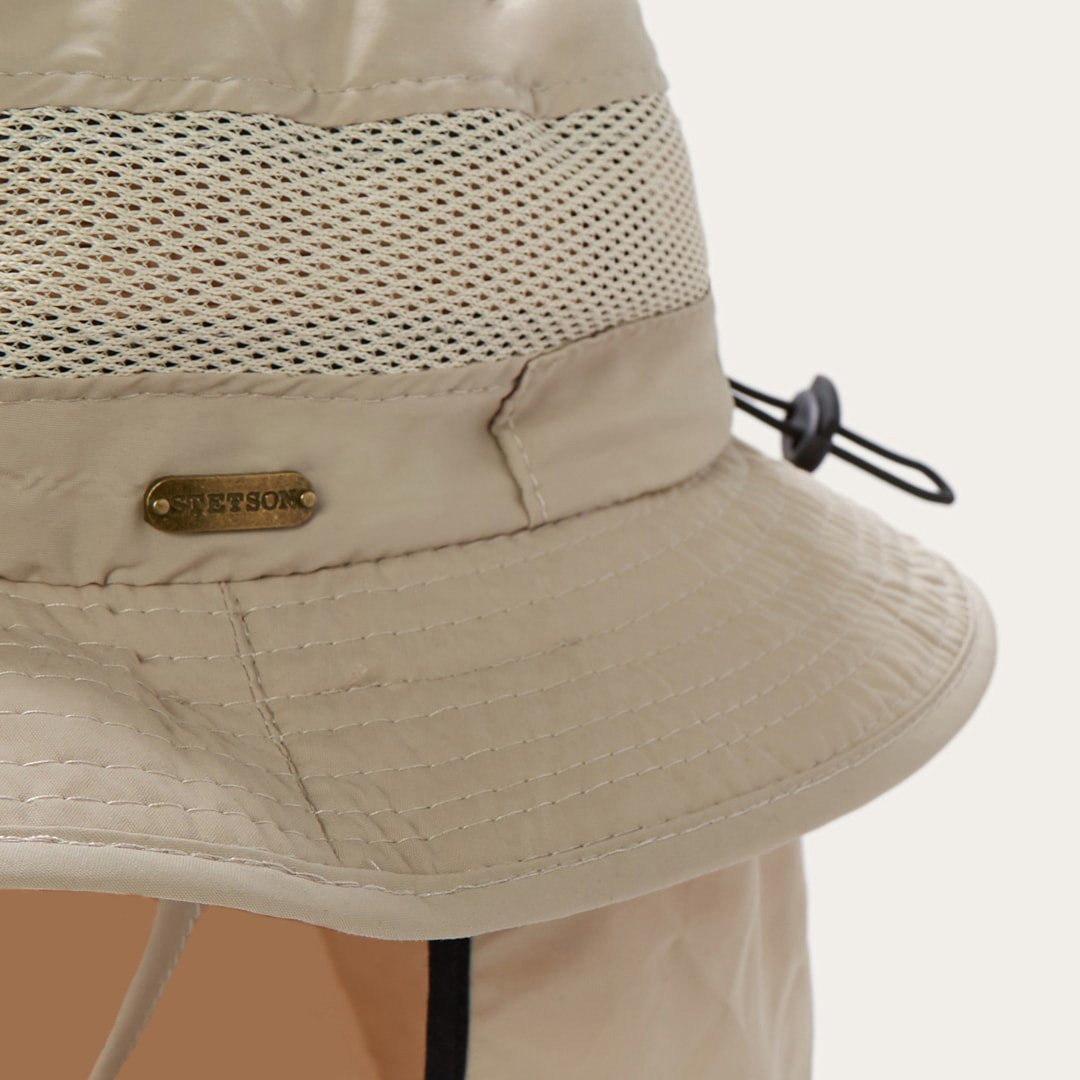 Switchback 'No Fly Zone' Mesh Bucket Hat Khaki | Stetson