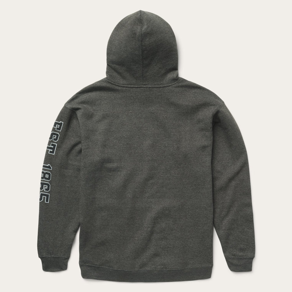 Charcoal Heather Fleece Hooded Sweatshirt Grey | Stetson