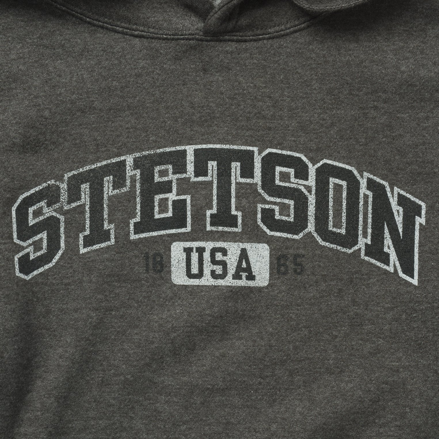 Charcoal Heather Fleece Hooded Sweatshirt Grey | Stetson