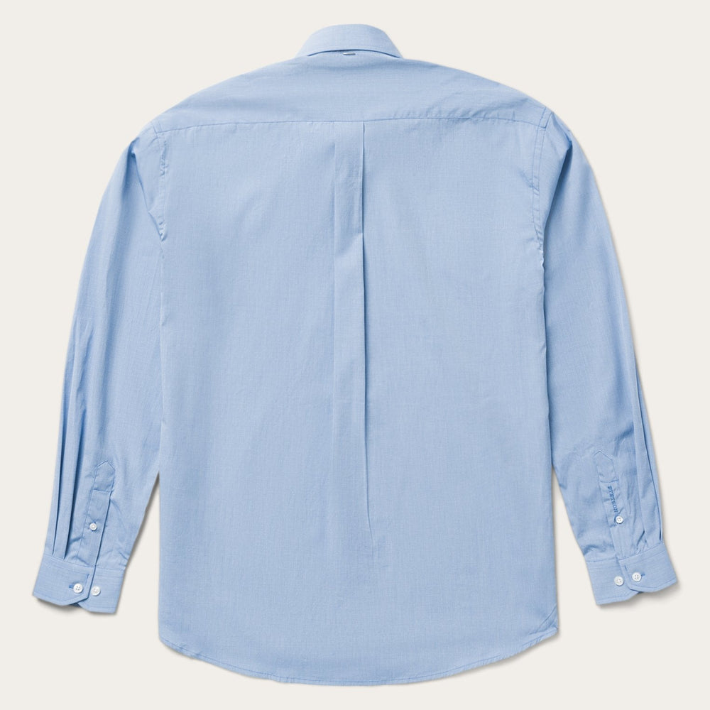 Blue Solid One-Pocket Snap-Front Shirt Blue | Stetson