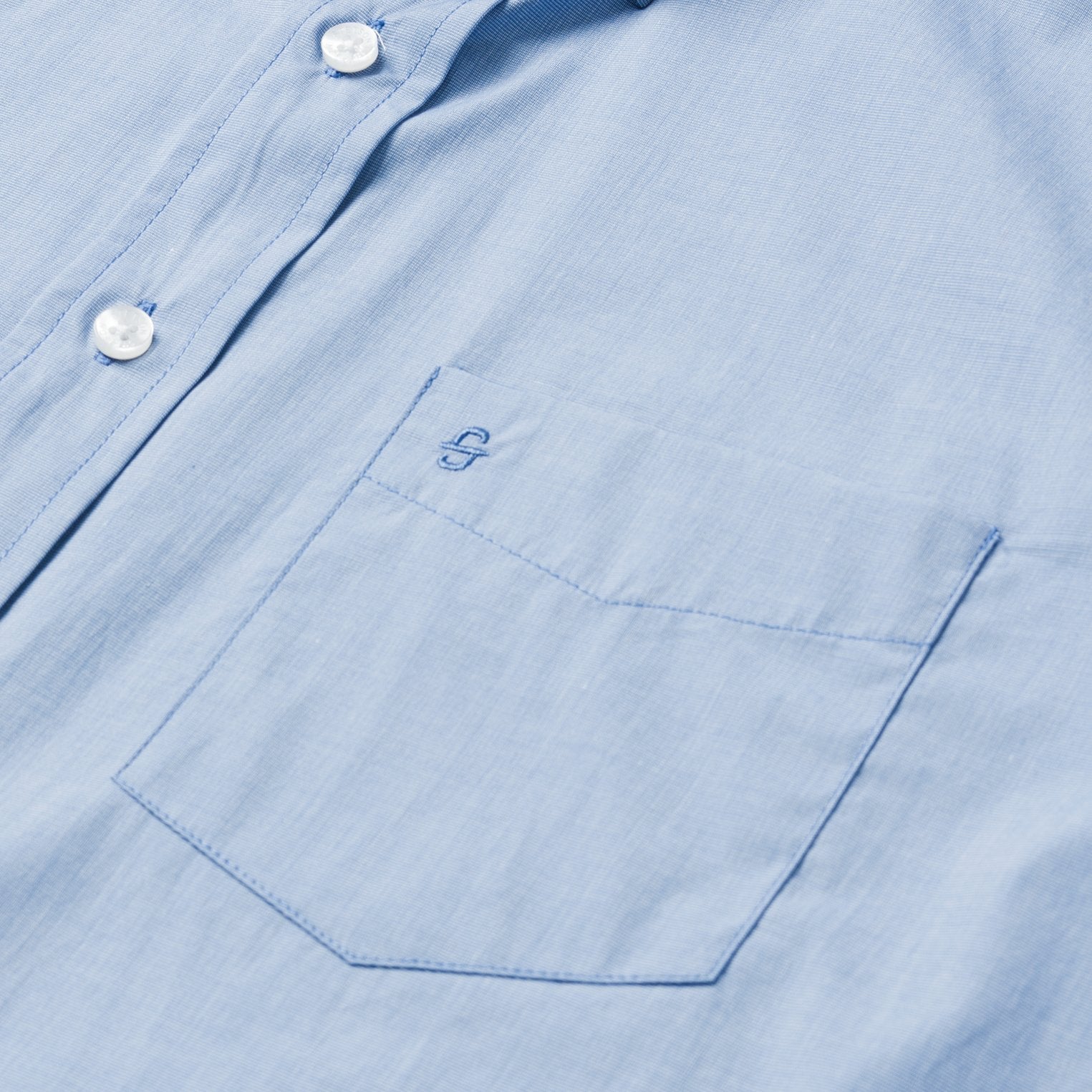 Blue Solid One-Pocket Snap-Front Shirt Blue | Stetson