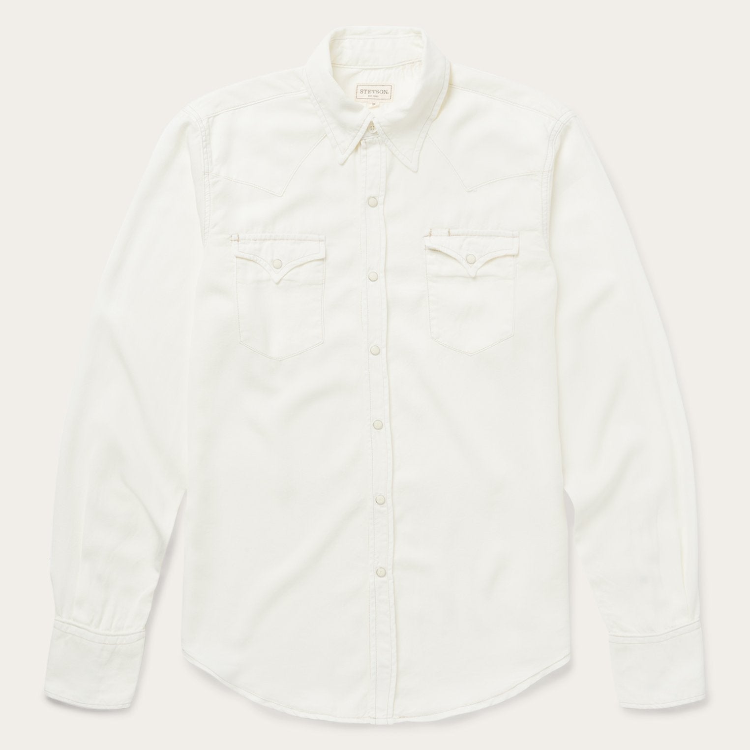 Cream Twill Shirt White | Stetson