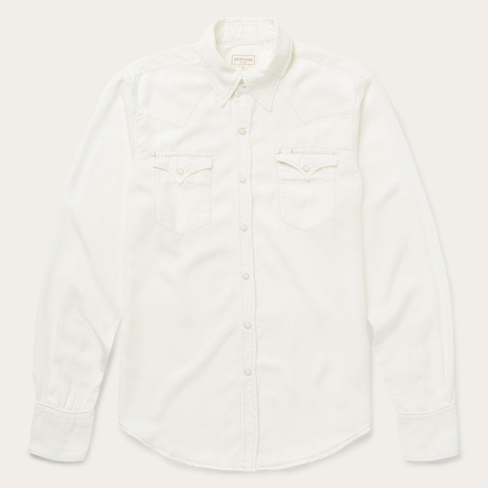 Cream Twill Shirt White | Stetson