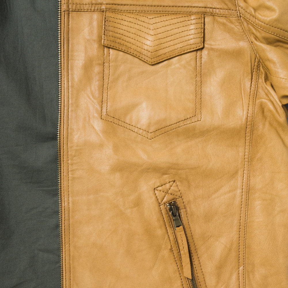 Butter Soft Distressed Leather Jacket Brown | Stetson