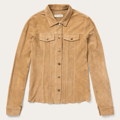 Suede Denim Shirt Jacket Brown | Stetson