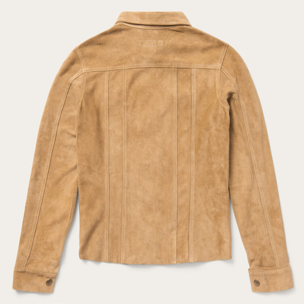 Suede Denim Shirt Jacket Brown | Stetson