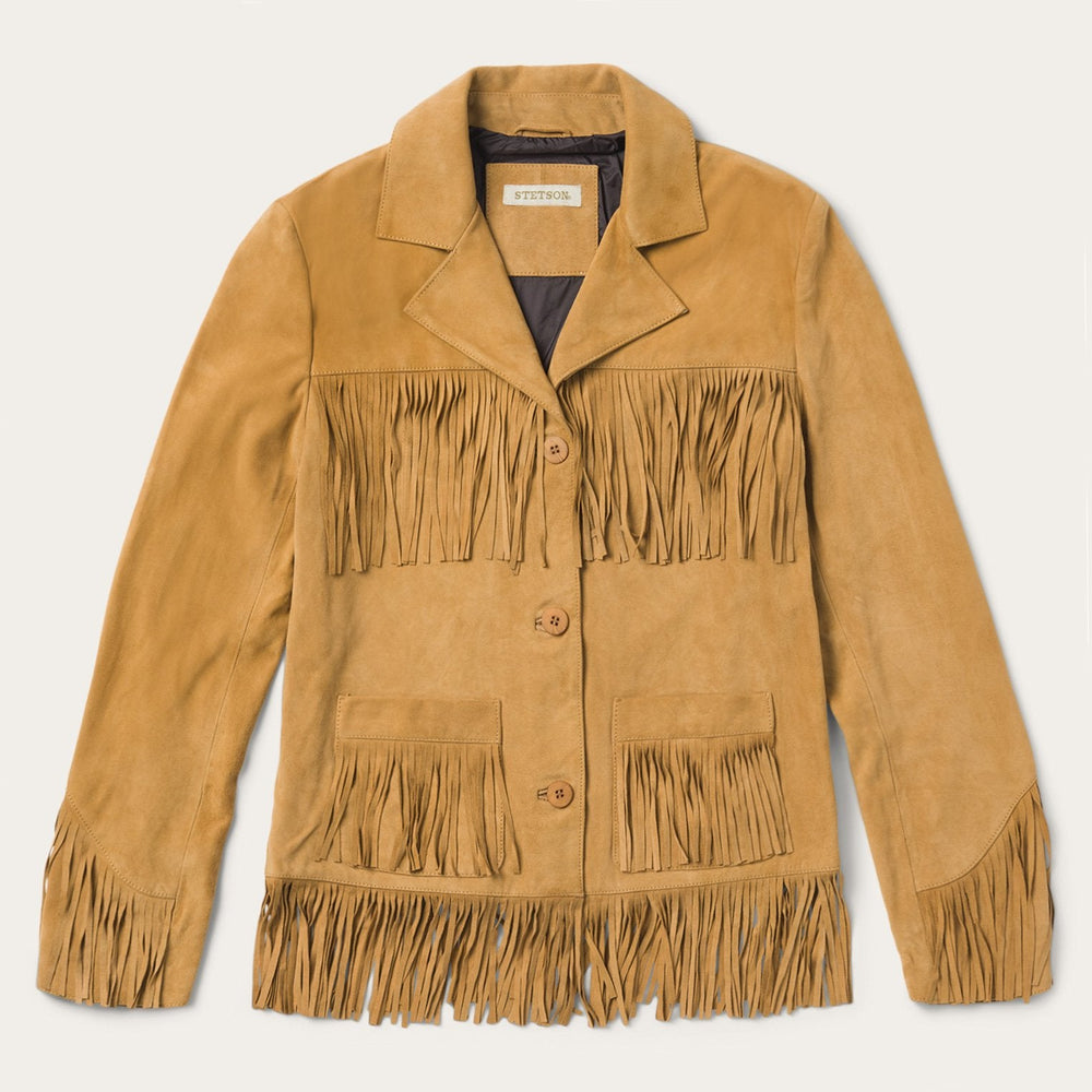 Fringe Suede Jacket Tan | Stetson