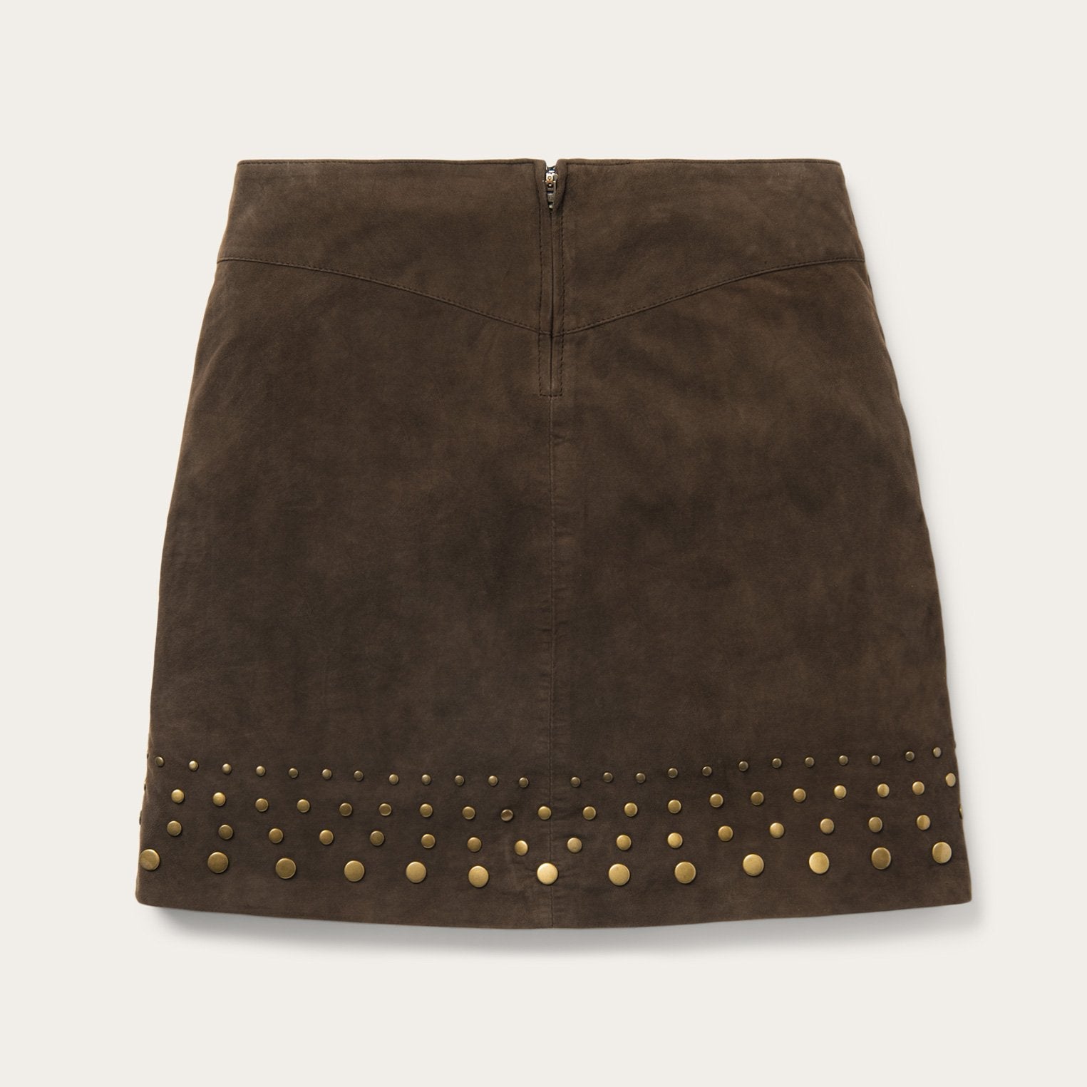 Lamb Suede Skirt with Nailheads Brown | Stetson
