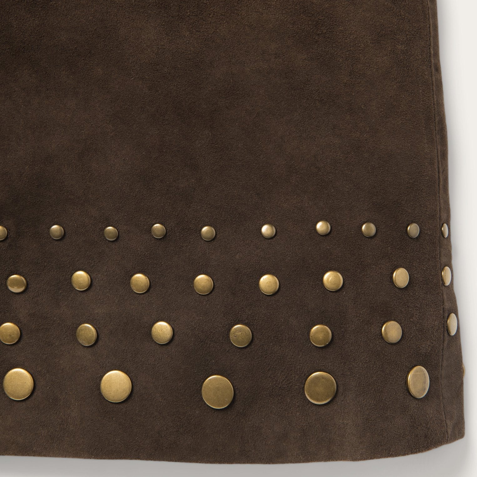 Lamb Suede Skirt with Nailheads Brown | Stetson