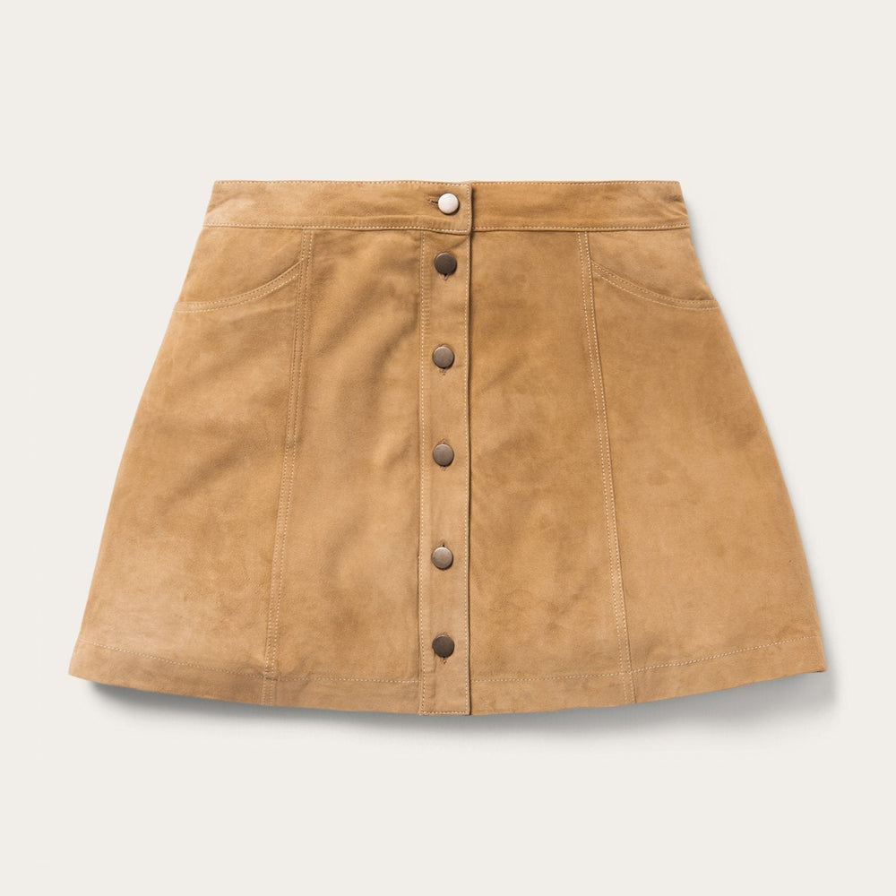 Lamb Suede Gored Skirt Brown | Stetson
