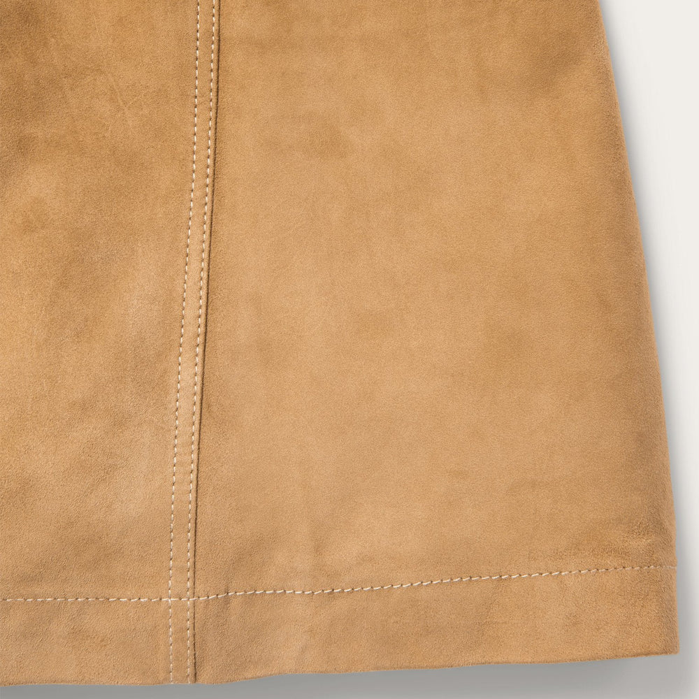 Lamb Suede Gored Skirt Brown | Stetson