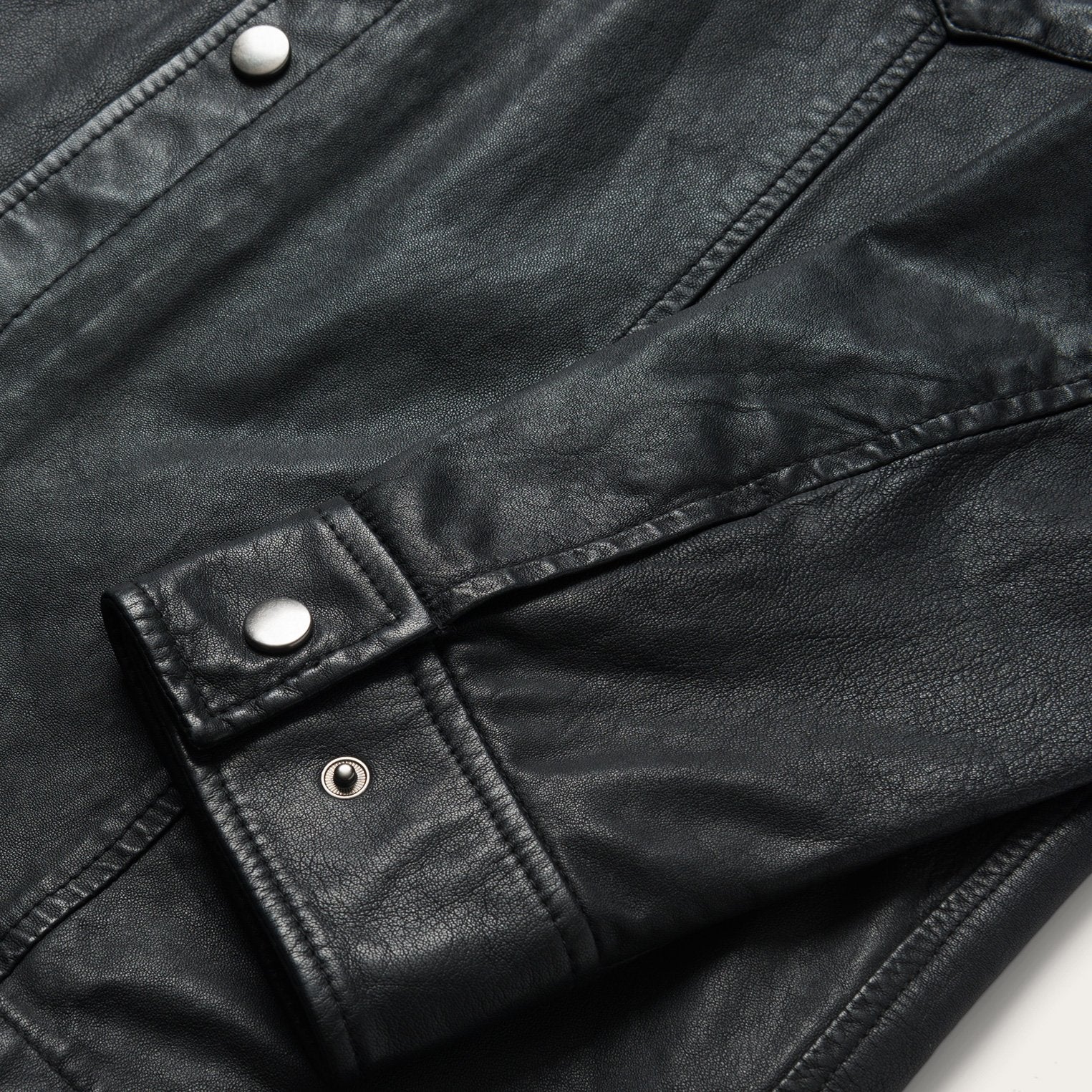 Leather Western Shirt Jacket Black | Stetson