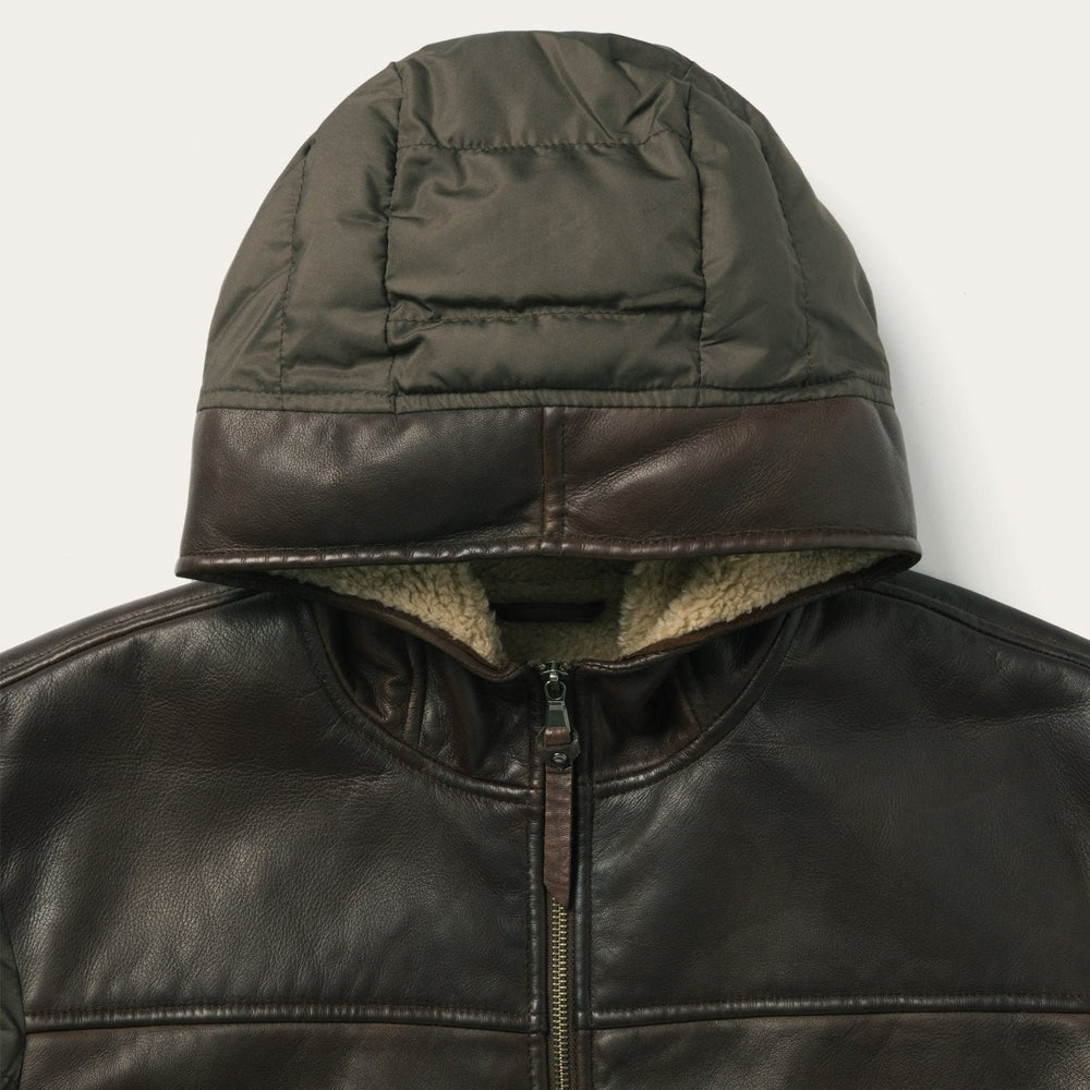 Stetson Hooded Suede Jacket Brown | Stetson