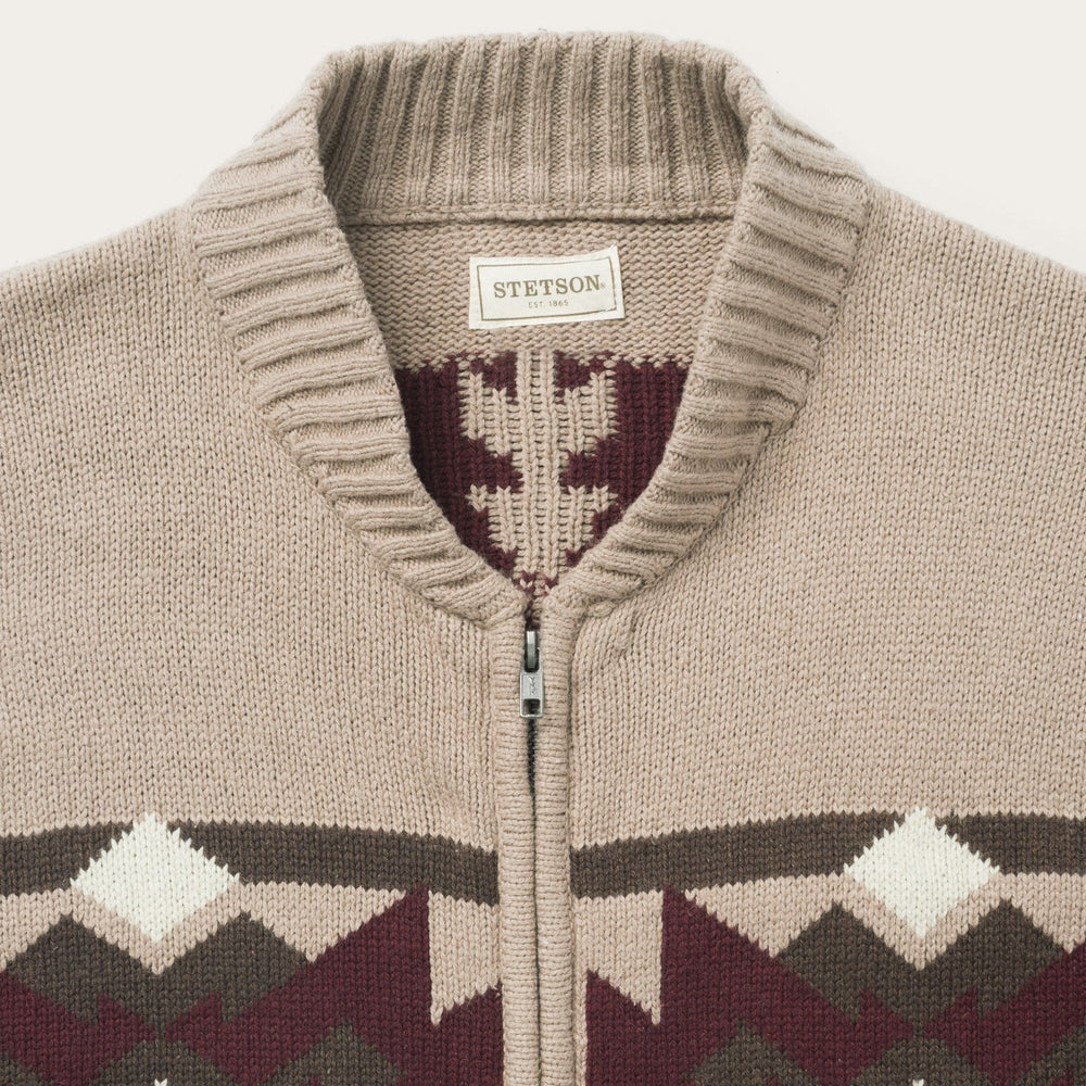 Brown Aztec Cardigan Brown | Stetson