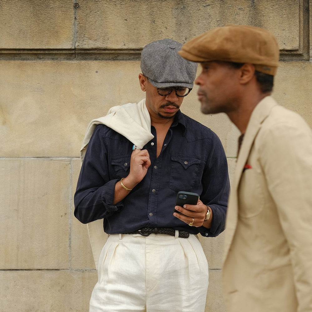 Wool Herringbone Hatteras Grey Herringbone | Stetson