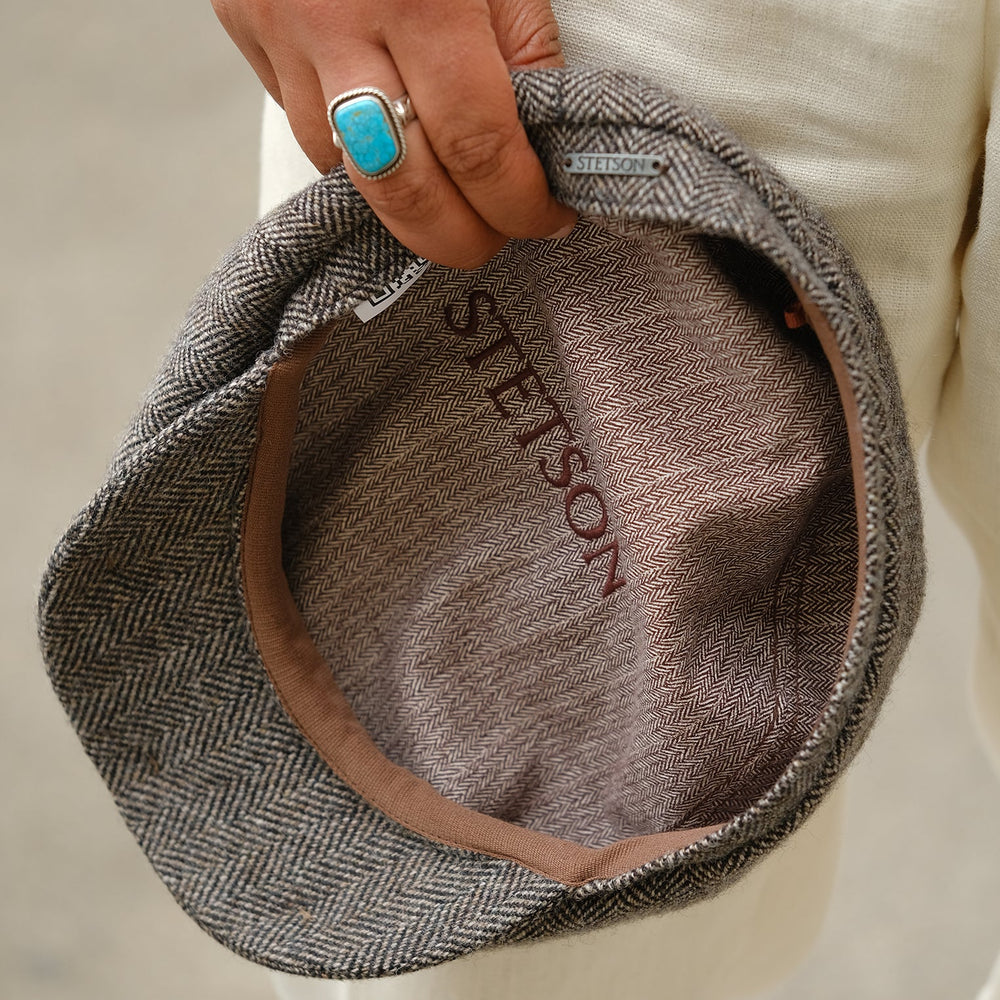 Wool Herringbone Hatteras Grey Herringbone | Stetson