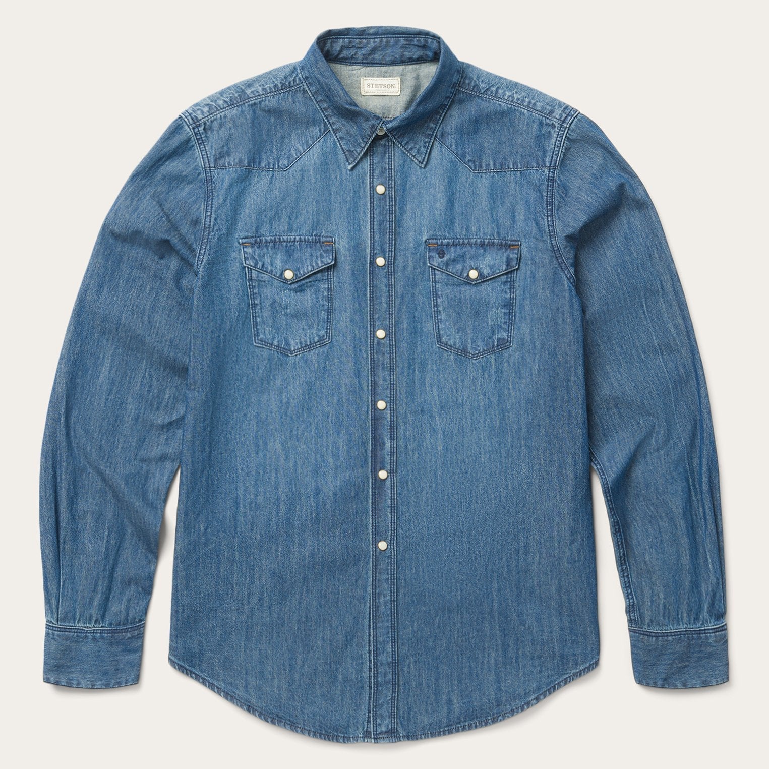 Medium Blue Denim Shirt Blue | Stetson