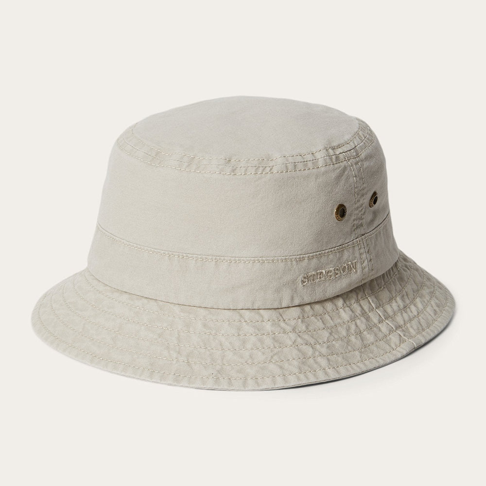Bucket Delave Organic Cotton Off White | Stetson