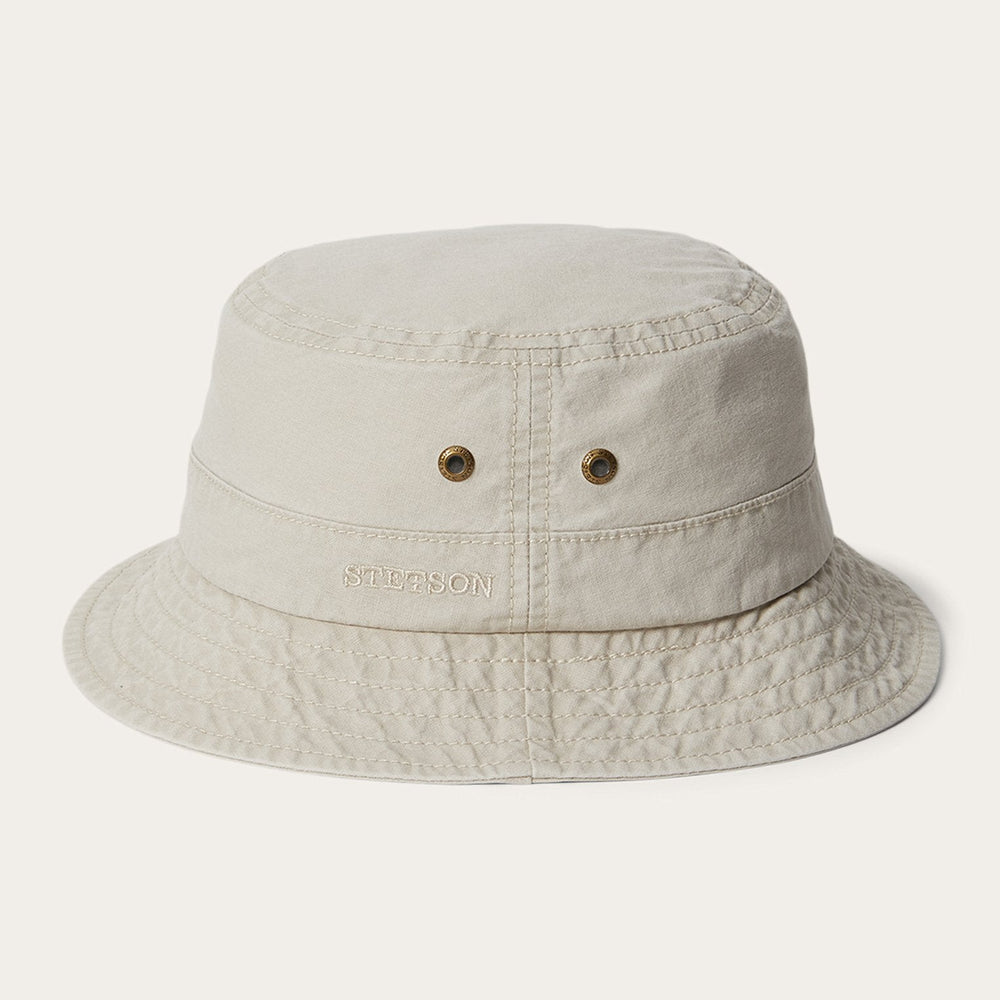 Bucket Delave Organic Cotton Off White | Stetson