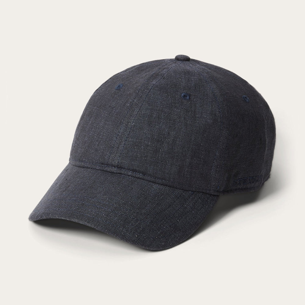 Linen Baseball Cap Dark Grey | Stetson