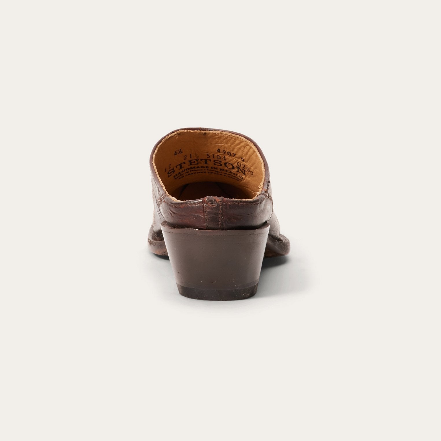 Adley Vintage Finished Leather Mules Brown | Stetson