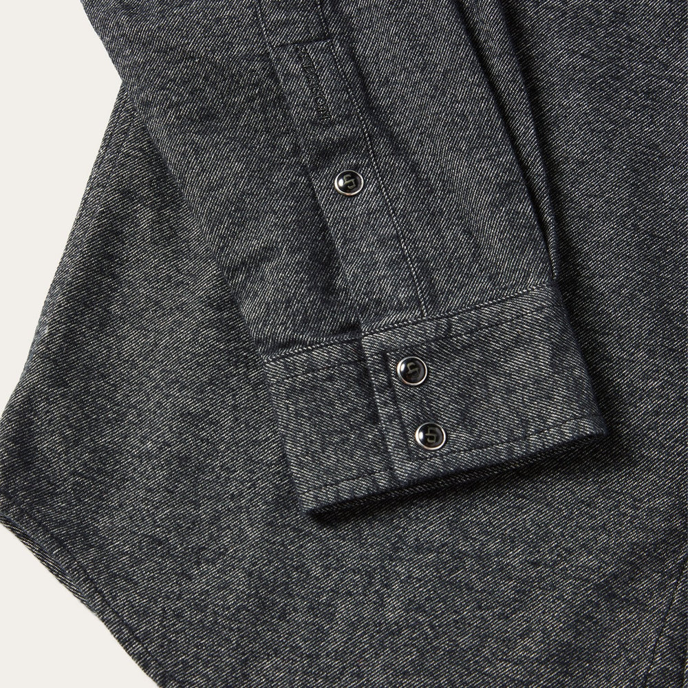 Brushed Twill Western Shirt Black | Stetson