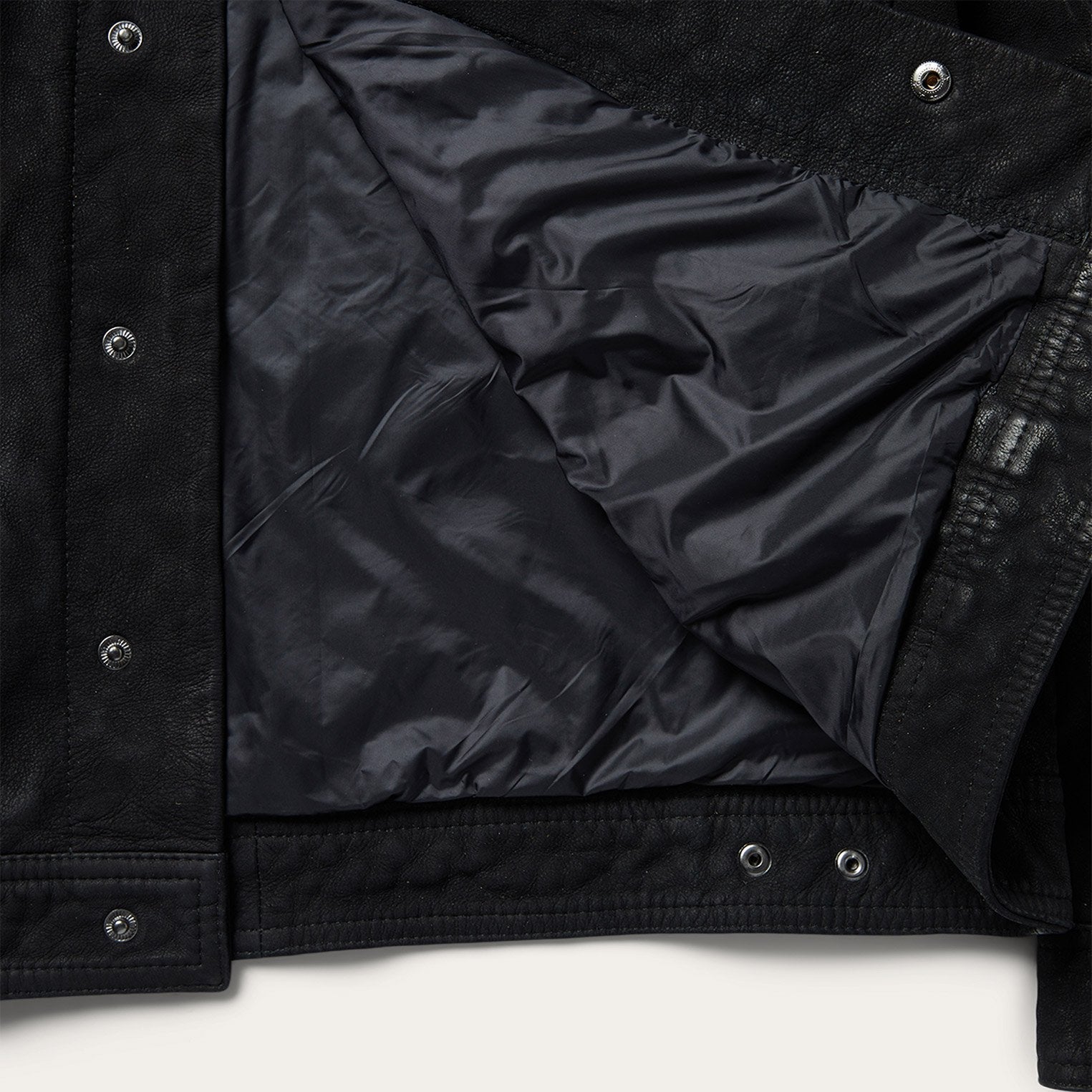 Leather Jean Jacket Black | Stetson