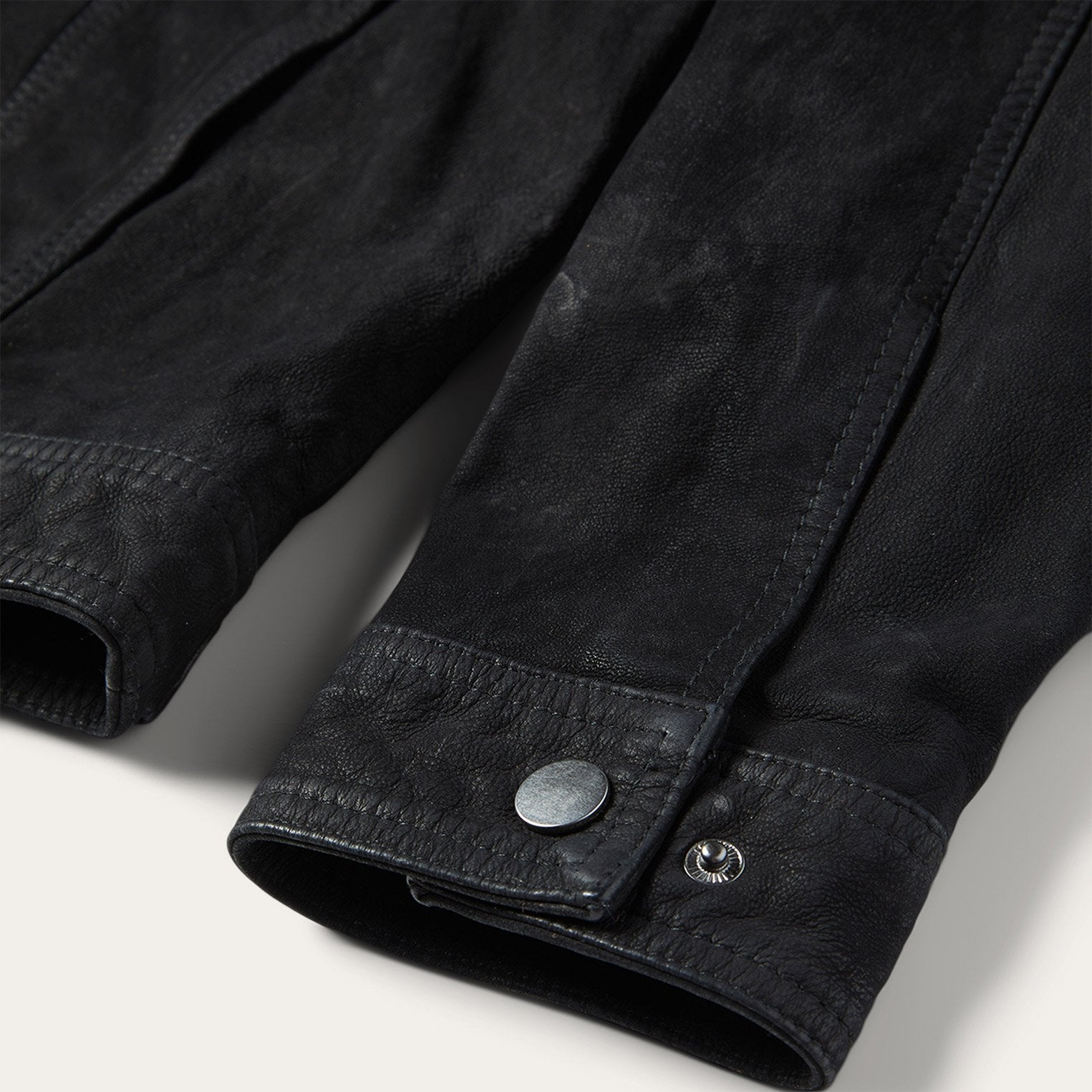 Leather Jean Jacket Black | Stetson