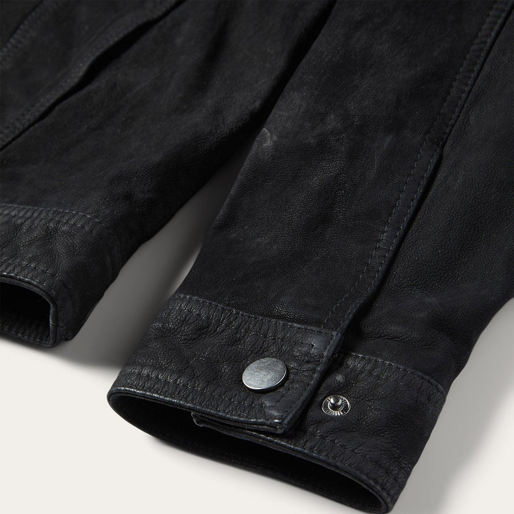 Leather Jean Jacket Black | Stetson