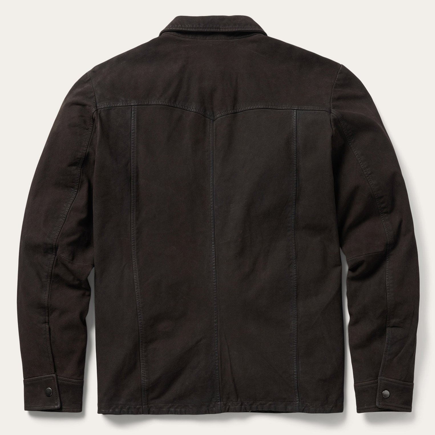Leather Western Shirt Jacket Brown | Stetson
