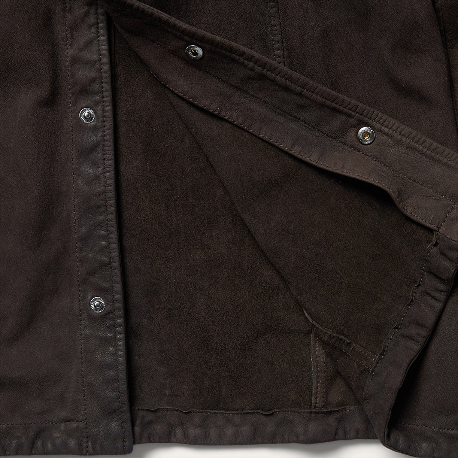 Leather Western Shirt Jacket Brown | Stetson