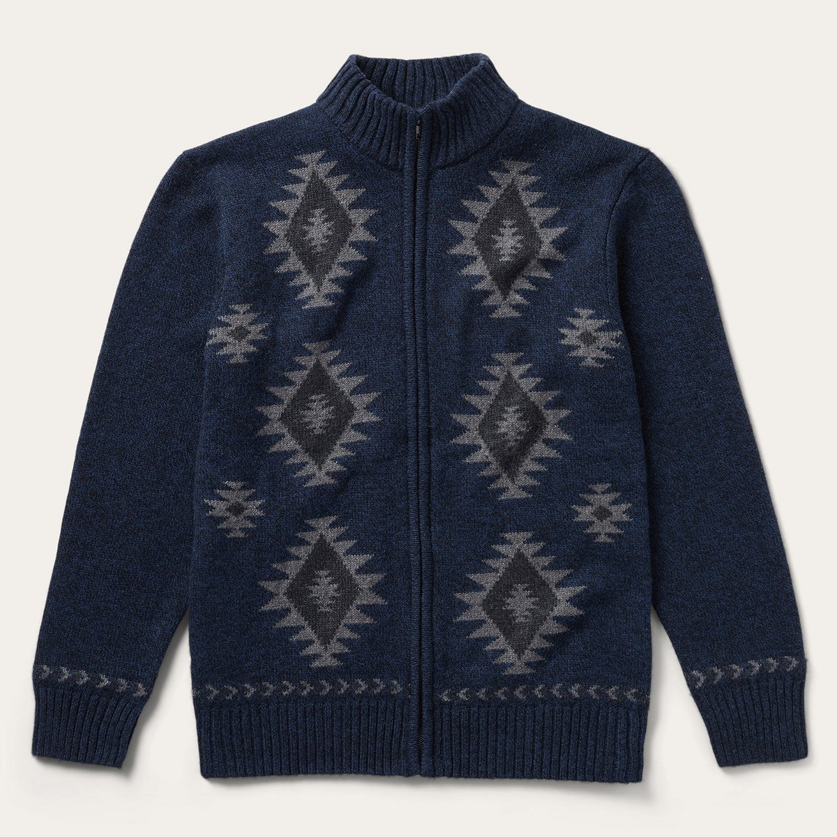 Navy Aztec Cardigan Blue | Stetson