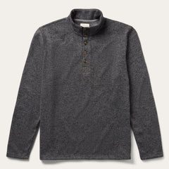 Button-Front Grey Pullover Knit Sweater Grey | Stetson