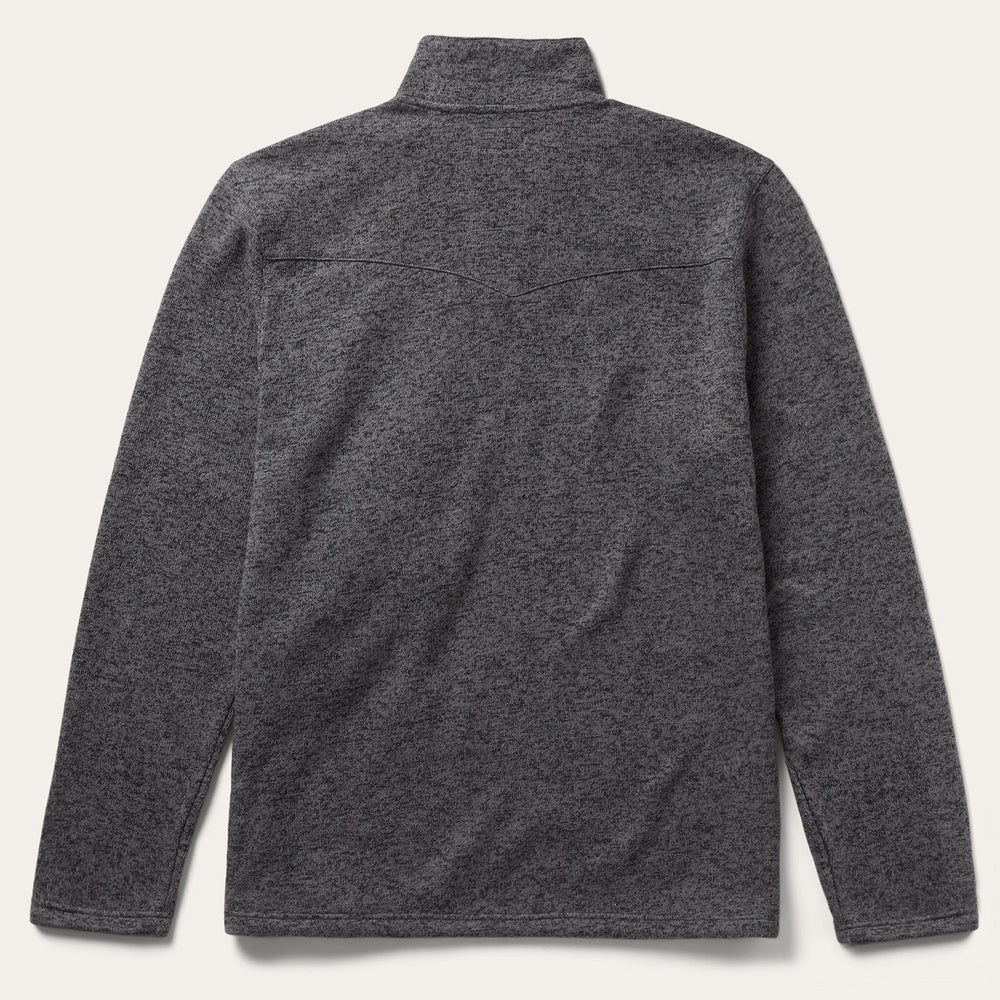 Button-Front Grey Pullover Knit Sweater Grey | Stetson