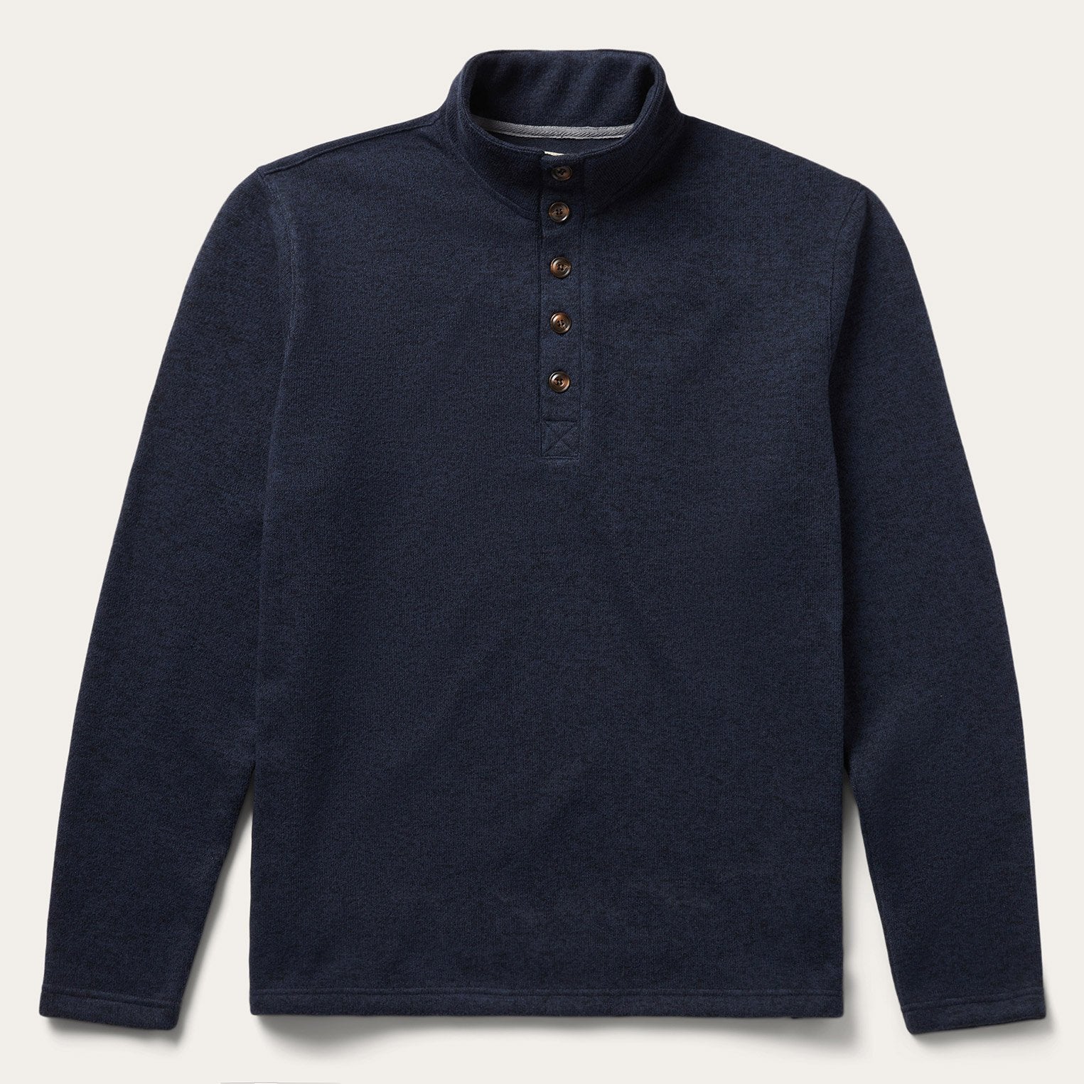 Button-Front Blue Pullover Knit Sweater Blue | Stetson